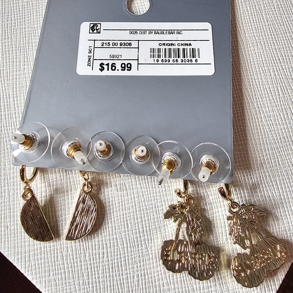 Baublebar Hoop Sweet and Sour Fruit Earring Bundle NWT - Picture 5 of 5